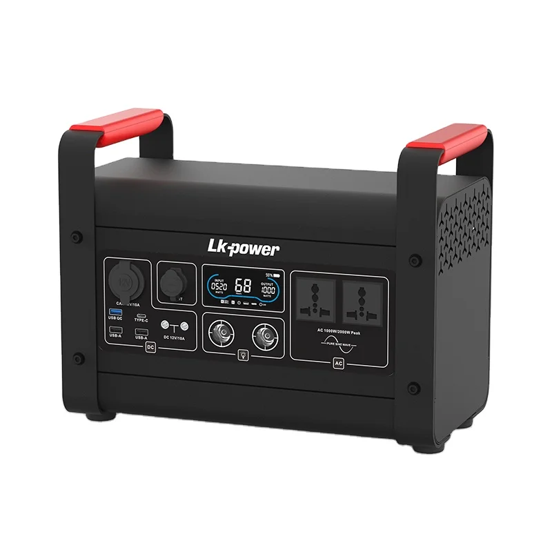 

Power Supply Station 1000W Rechargeable Solar Backup Camping Power Station