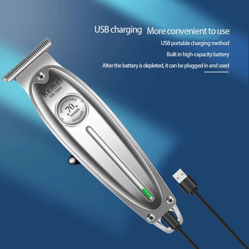 Nieuwe Heren Elektrische Olie Hoofd Kapper Professionele Oplaadbare Draadloze High Power Trimmer Mini Draagbare Reparatie Machine