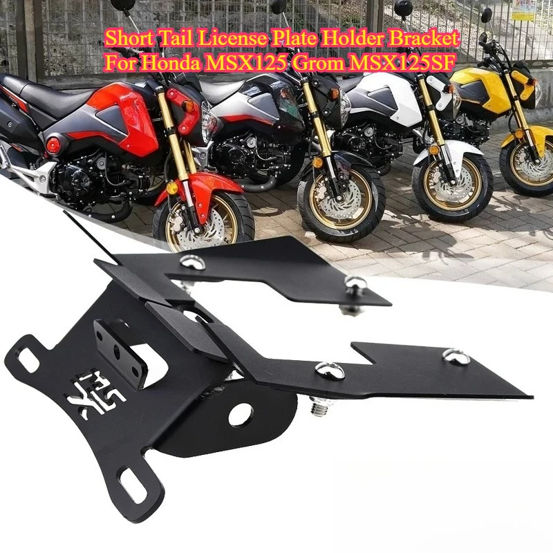 Motorcycle Short Tail License Plate Holder Tail Tidy Fender Eliminator Bracket For Honda MSX125 Grom MSX125SF
