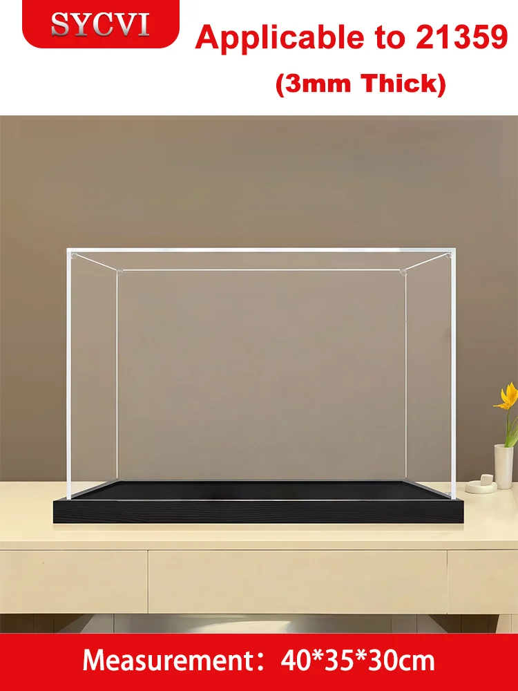 

Transparent Acrylic Display Case for 21359 Model, Building blocks Dustproof Collection Showcase Box, Size 40x35x30cm 3mm Thick