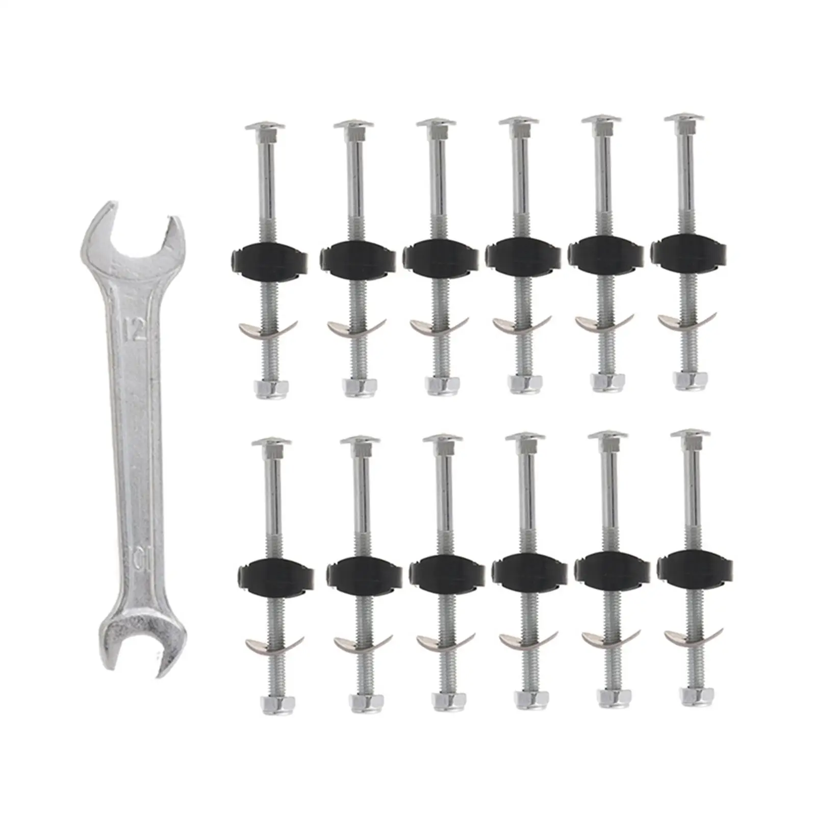 12 Pieces Trampoline Screws with Wrench 83mm Long Stability Tool Anti Loose