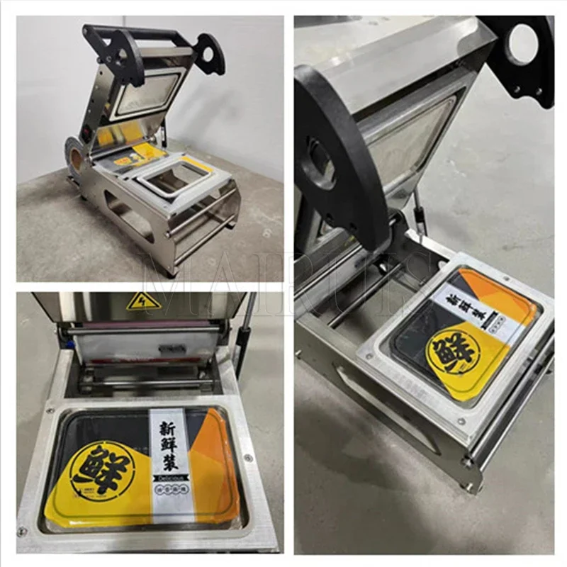 

LXT Manual Tray Sealer Lunch Box Packaging Machine Plastic Food Container Sealing Meal Packing Machine