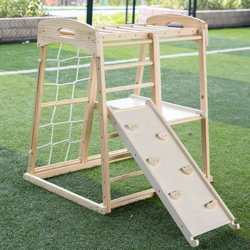 Children Climbing Frame Sale Indoor Wooden Climb Frame Slide Swing Ramp Kids Indoor Climbing Frames