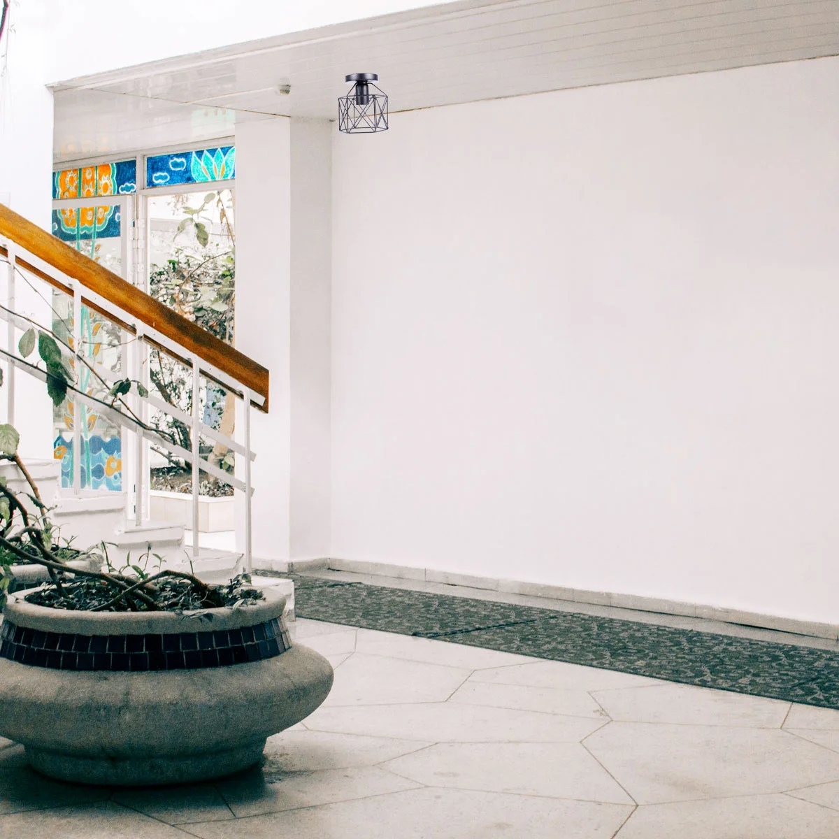 

2pcs Ceiling Lamp Iron Art Light Geometrical Room Hallway Bedroom Durable Premium Material Hanging Lamp