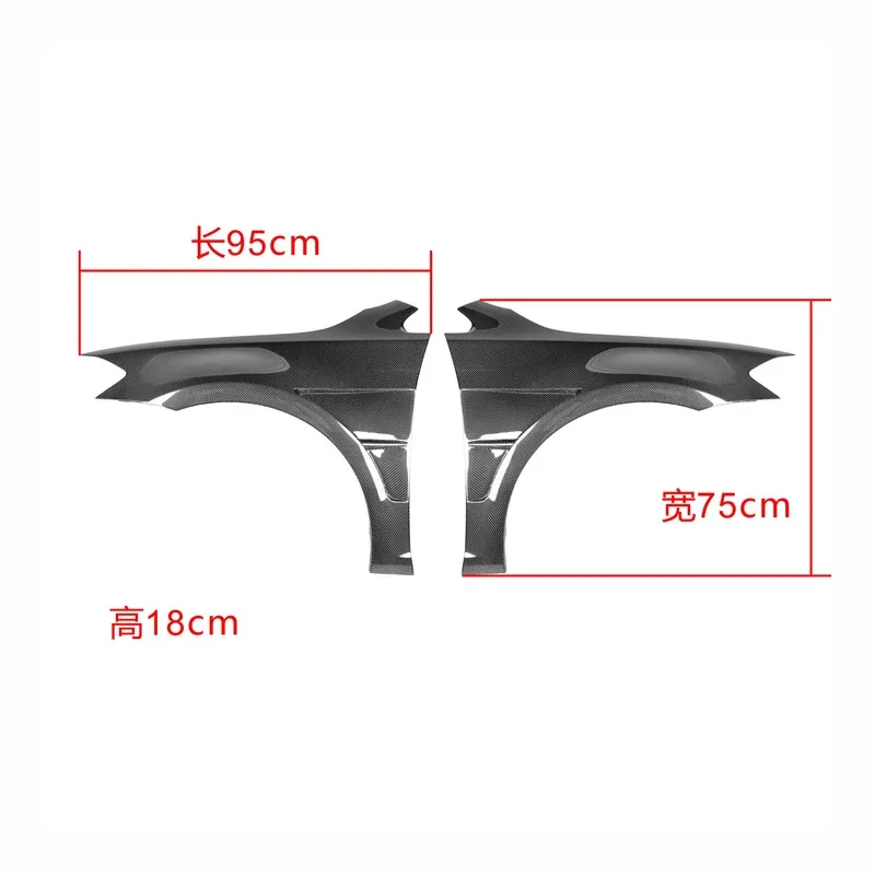 

High Quality P Style Carbon Fiber Front Side Fender Trims for 7.5 MK7.5 2018-2019 Bumper Cut-Outs Body Kit