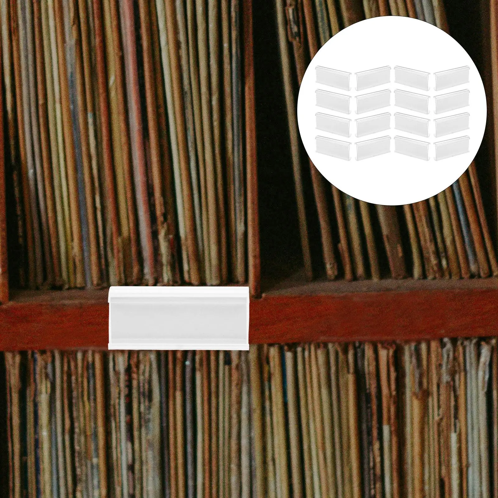 50 Pcs 가격 태그 디스플레이 홀더 PVC 슈퍼마켓 라벨 선반 액세서리 상품 표지판 와이어 카드 홀더