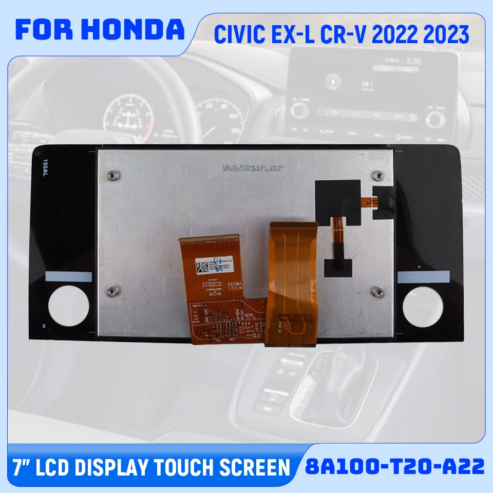 

7"-inch Replacement LCD Display 8A100-T20-A22 For HONDA 22 23 CIVIC EX-L CR-V DASH Auto Multimedia NAV TOUCH-SCREEN Monitor