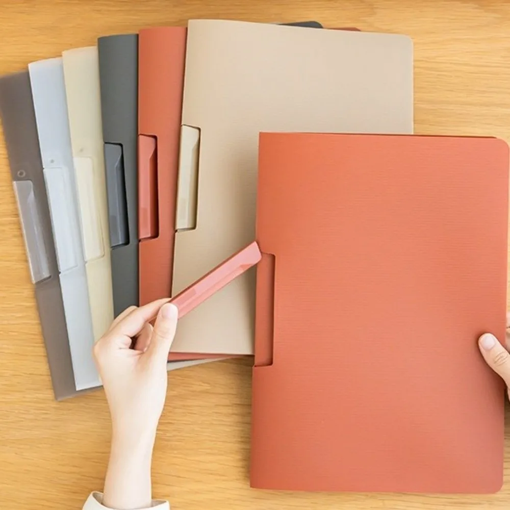 مجلدات ملفات A4 من البلاستيك، مجلدات عقد الملفات متعددة الاستخدامات، أداة تخزين ورق الاختبار المحمولة لتنظيم التحف