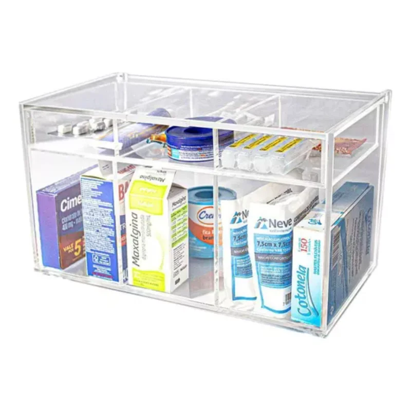 

Acrylic Drug Organizer Box With Articulated Lid Color Smooth Water Boxes, Boxes and Baskets Decorative Boxes