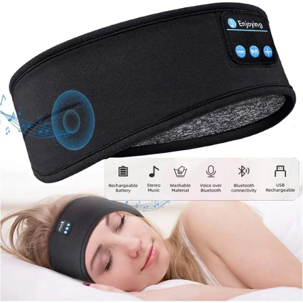 Новая Bluetooth-гарнитура для сна, беспроводные наушники, музыкальная маска для глаз, спортивная повязка на голову для сна, повязка на голову для бега на открытом воздухе, йоги