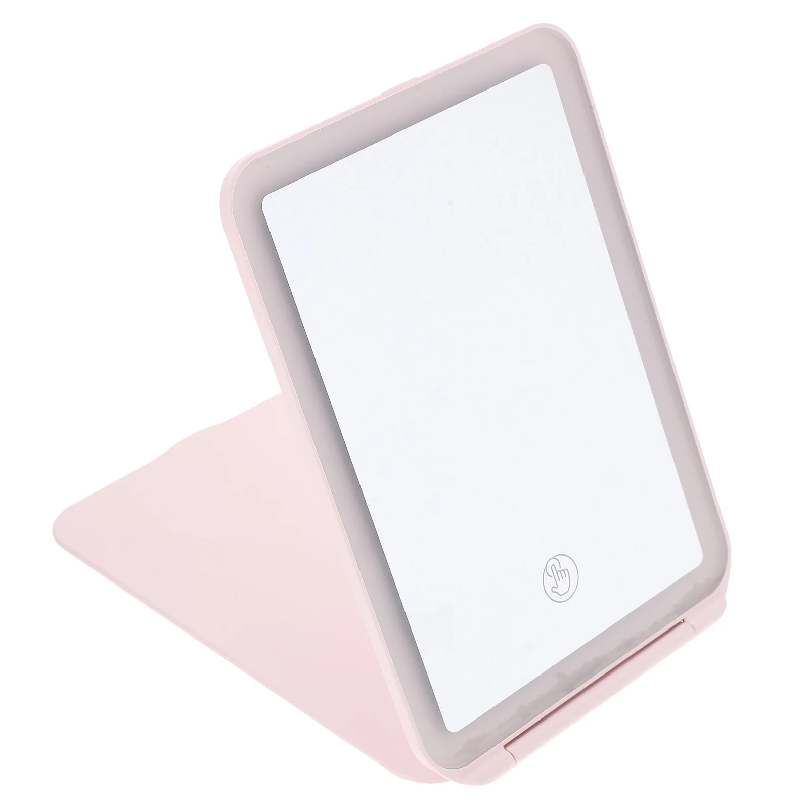 

1pc Led Makeup Desktop Mirror With Usb Light Adjustable Brightness Portable Vanity Mirror For Women Modern Square