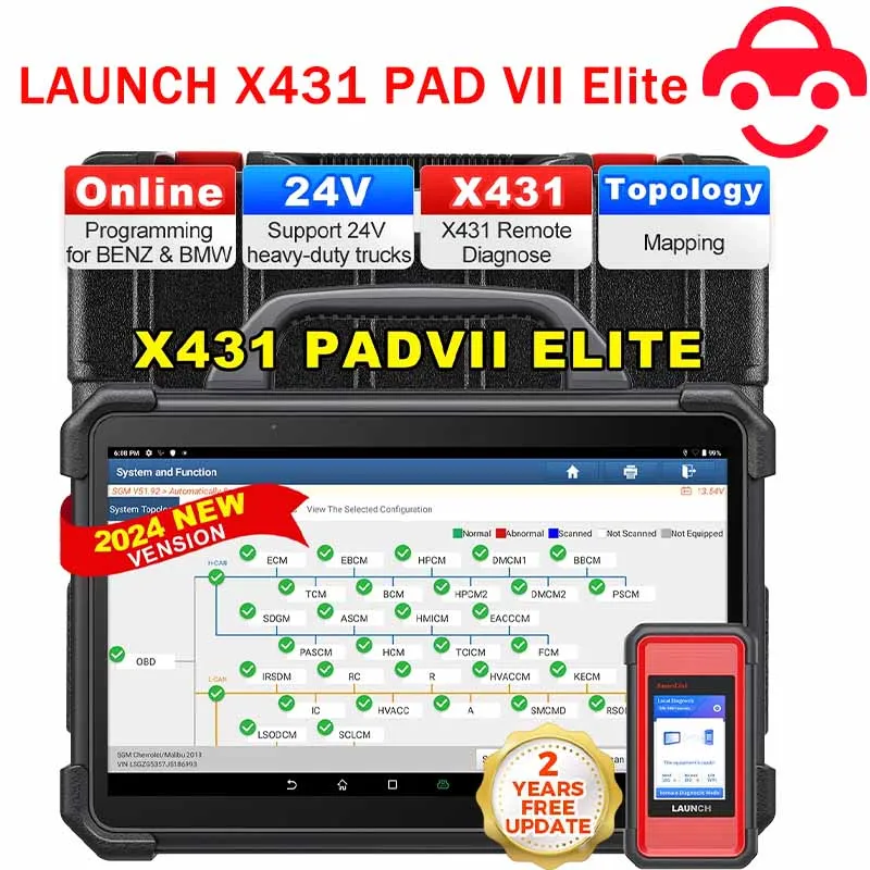 

2024 Launch X431 PAD VII Pad7 Elite Full System Car Diagnostic Tool with Smartlink C VCI Support Online Coding and Programming