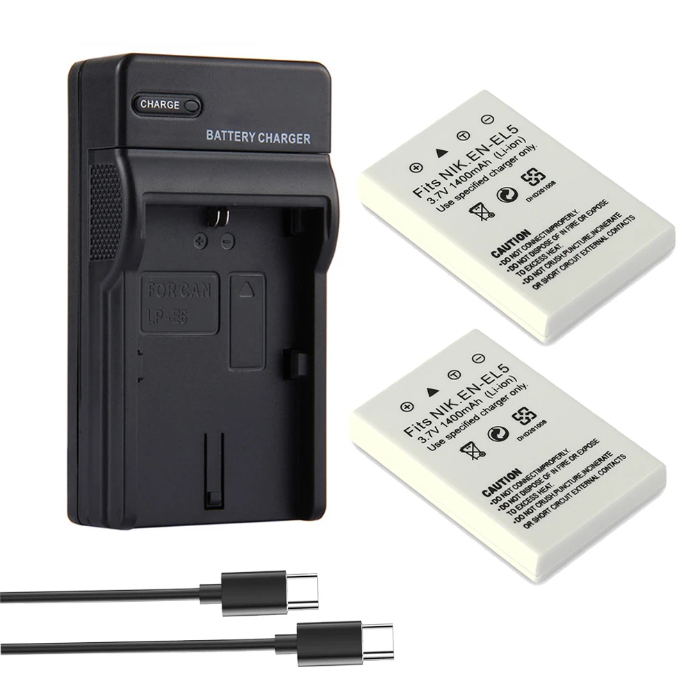 

EN-EL5 1400mAh Battery Compatible with Coolpix P4 P80 P90 P100 P500 P520 530 P5000 P5100 5200 7900 P6000 Digital Camera