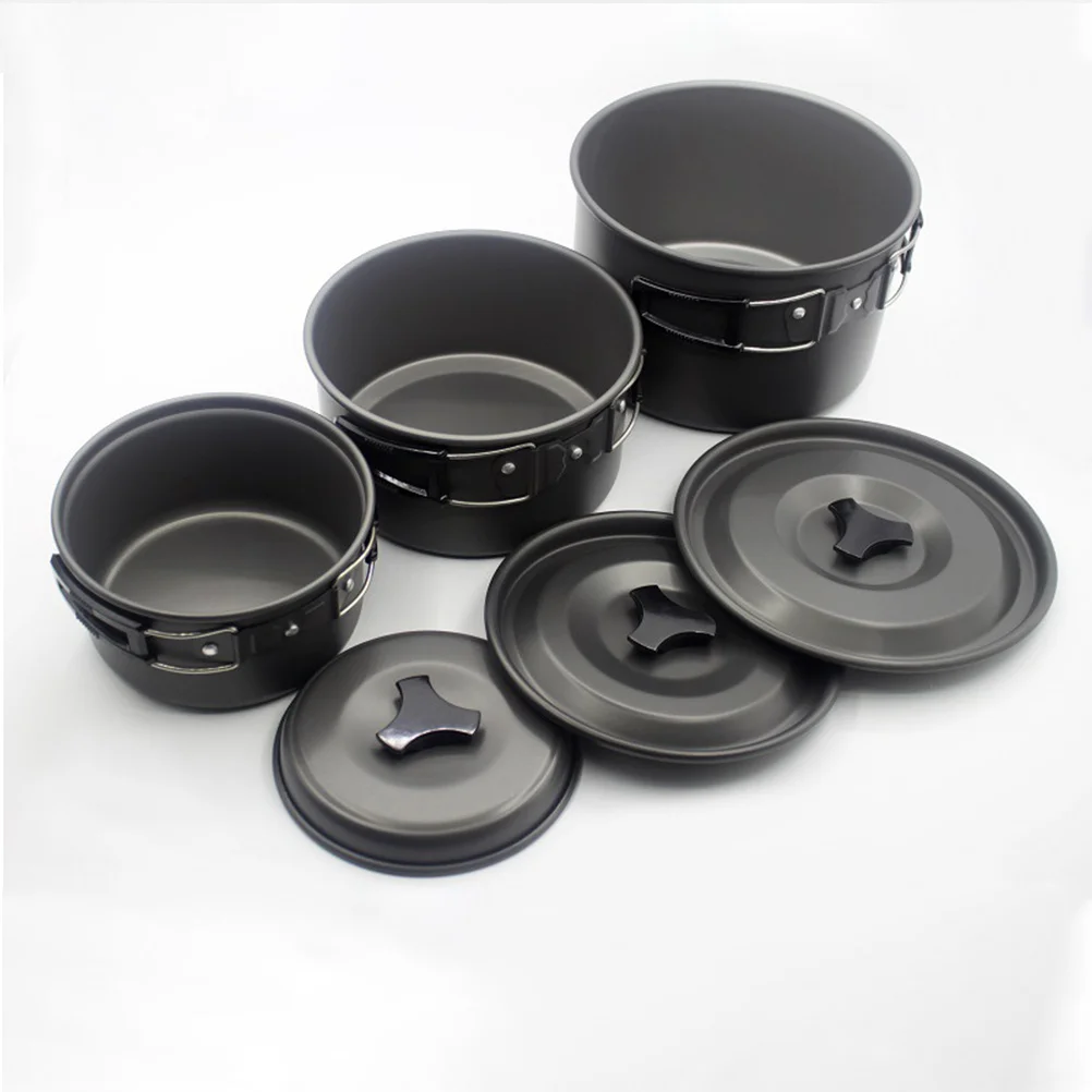 

1Set Camping Cookware Set Portable Picnic Cooking Kit Outdoor Suitable for 4-5 People Picnic Cooking Kit