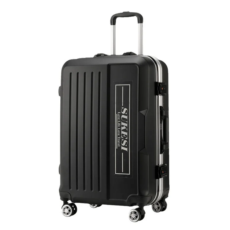 Trolley Luggage Bag Student Zipper Rolling Luggage Case Combination Lock Travel Suitcase on Wheels Large Size Luggage