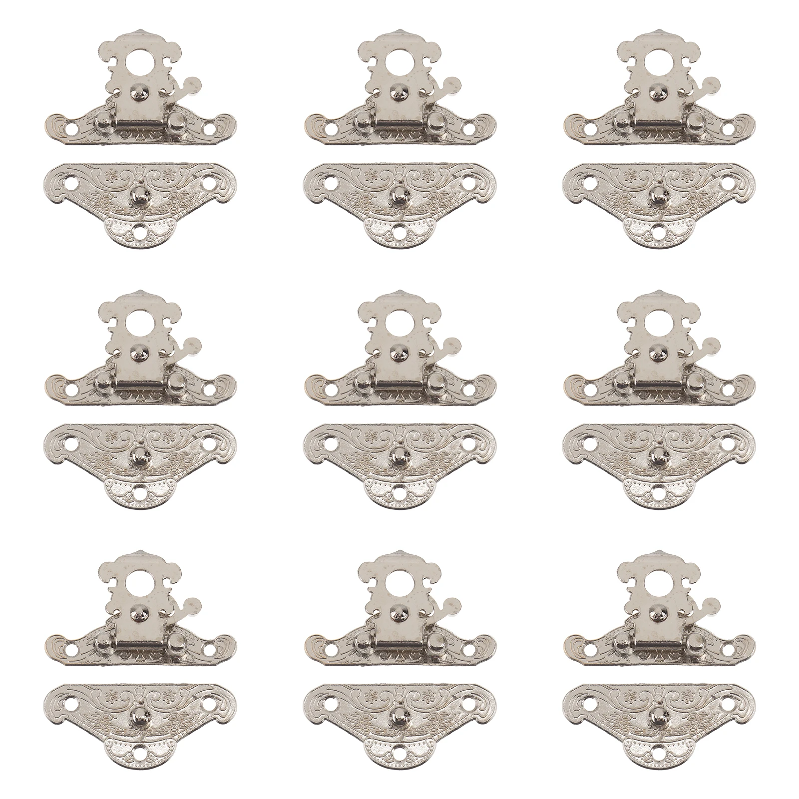 

10 Pcs Adjustable Alloy Buckle Travel Silver Zinc Clasps Treasure Chest Hardware