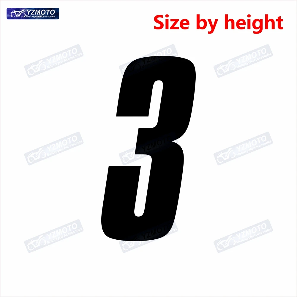 دراجة نارية سباق عدد 0 1 2 3 4 5 6 7 8 9 ملصق سيارة ملصق مائي رئيس الجسم الزجاج الأمامي هدية خوذة الشارات ملصقات عاكسة #5