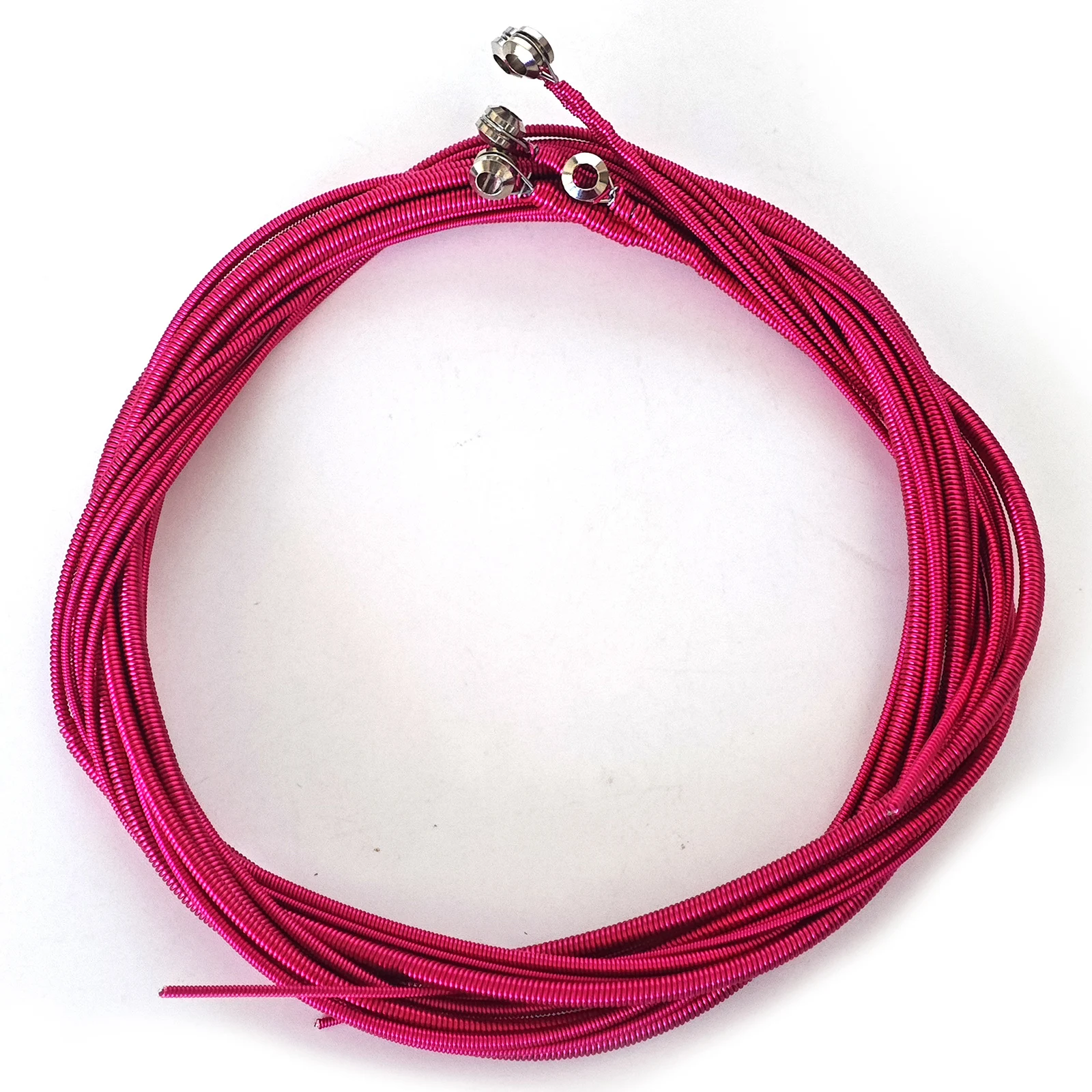 ZIKO E-Bass-Saiten 4/5/6 Saiten Bass Kohlenstoffstahl Sechseckige Legierung Anfänger Professionelle Übungssaiten Schwarz Pink – Detail 6