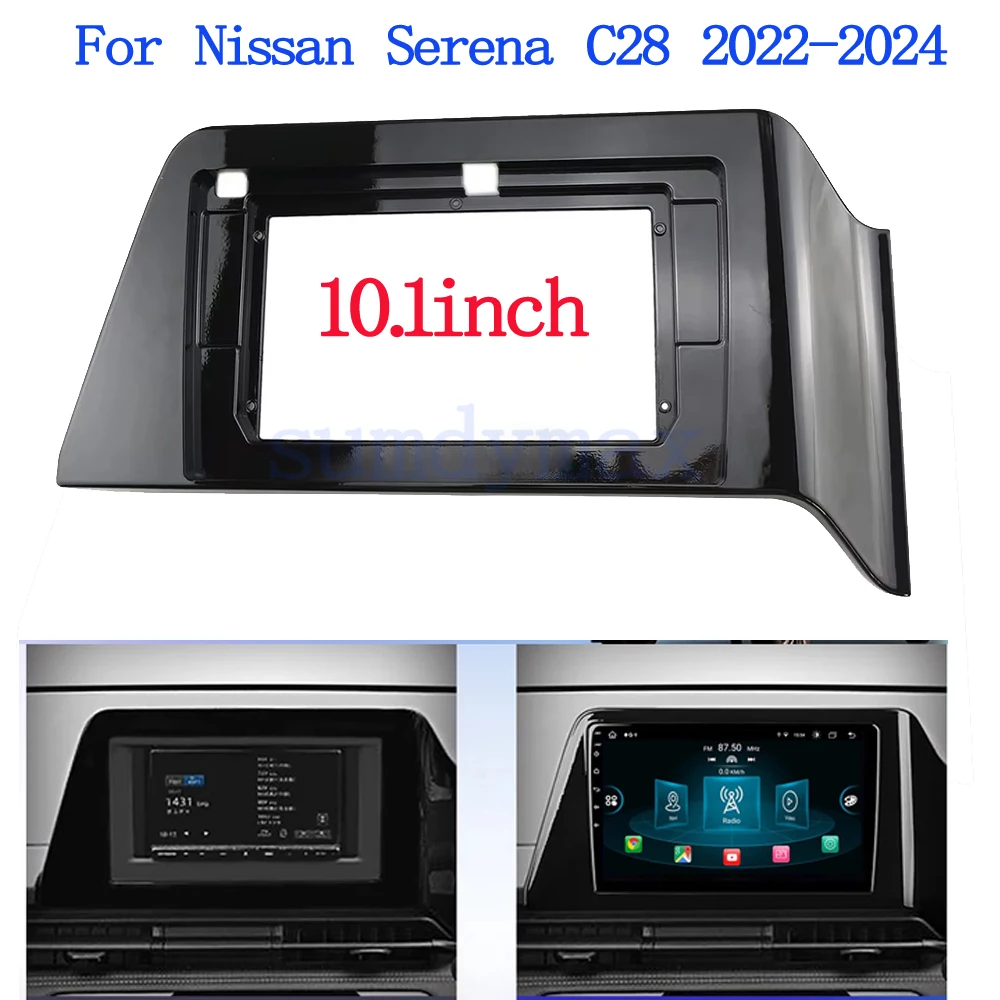 Car Audio Radio 10.1 Inch 2 Din Fascia Frame Adapter For nissan serena C28 2022 -2024 CD/DVD Player Stereo Panel Dash Trim