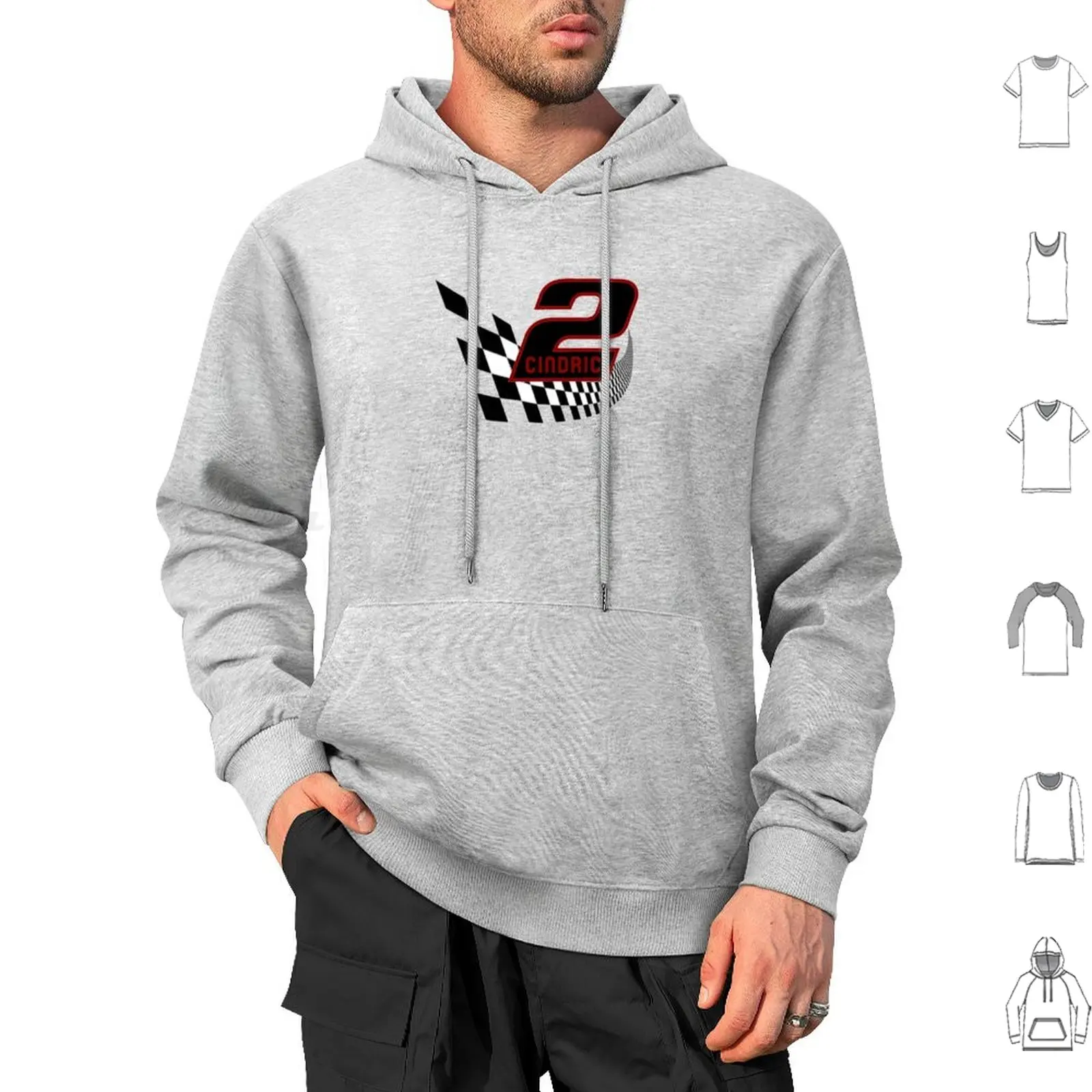 Austin Cindric On Checkers Sudadera con capucha de algodón de manga larga Austin Cindric 2 Auto Racing Racing Stock Car Racing Motorsports