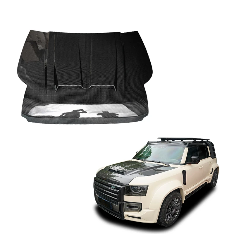 

Auto Body Systems Bra-bus Style Front Hood For Defender 90 110 130 Dry Carbon Fiber Engine Bonnet