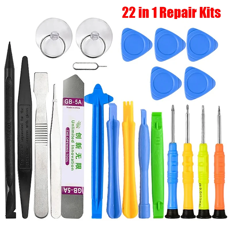 22 in 1 Mobile Phone Repair Tools Disassemble Repair Kit for iPhone Screwdriver Combination Skid Multi Function Disassembly Set