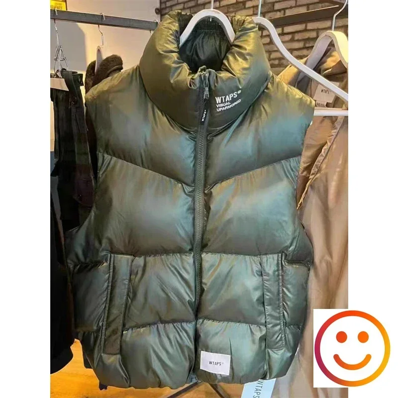 Green WTAPS Sleeveless Zipper Down Vest Jackets Parkas Tokyo Men Women Best Quality Winter Thicken Keep Warm Coats Japanese