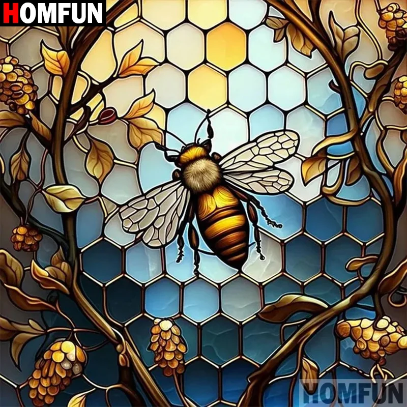 HOMFUN Diy Full Square Round Drill 5D Diamond Painting Cross Stitch Diamond Embroidery 