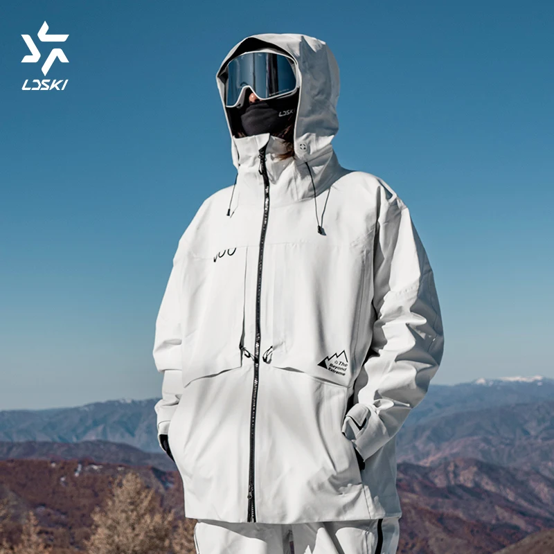 LDSKI New Ski Suit Women All-Weather 3L Fabric Full Taped Seam Waterproof Windproof Breathable Warm Jacket Pant Snowboard Men