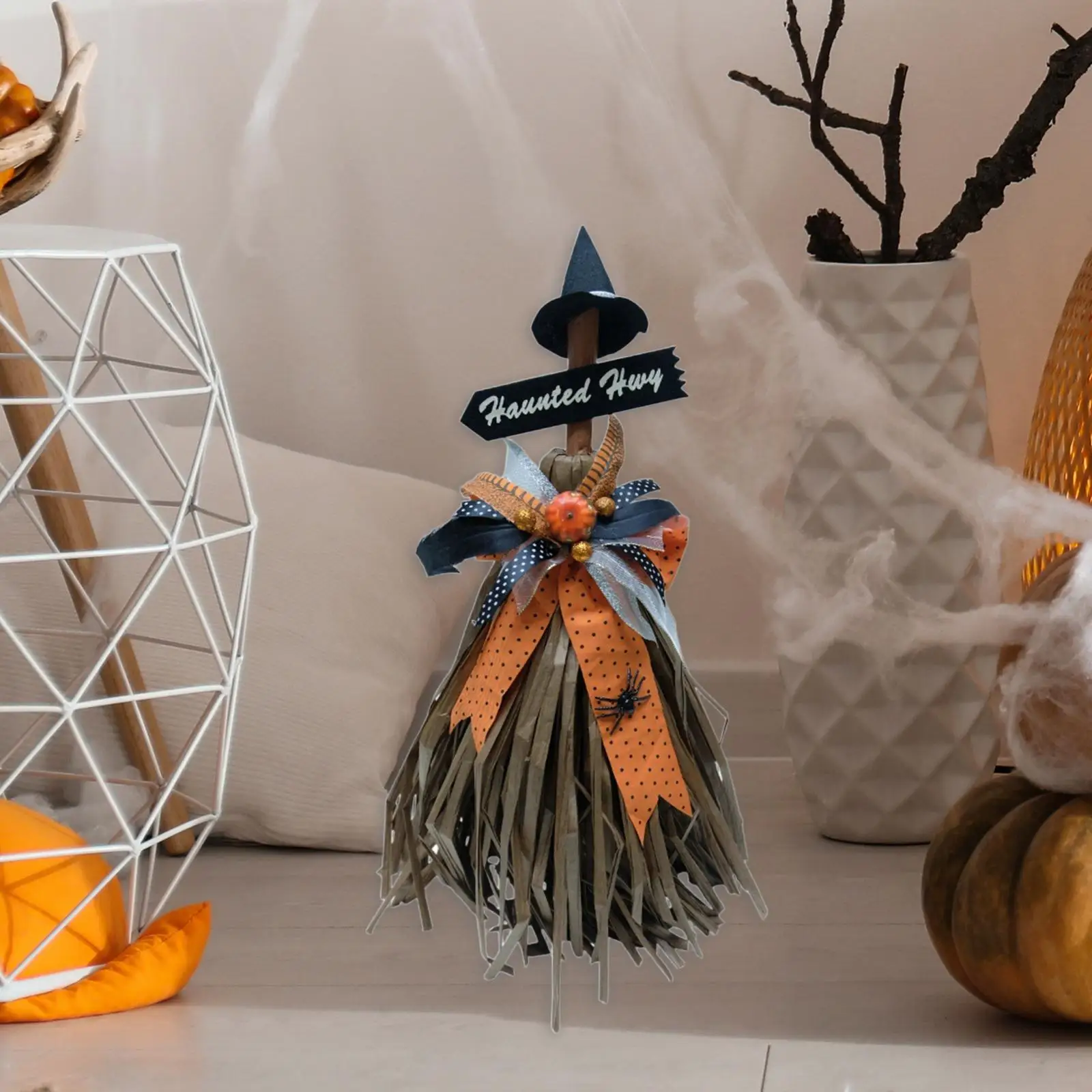 

Halloween Decoration Gifts Vintage Witch Scarecrow Decoration Witch Broom Decor