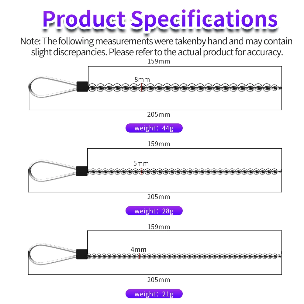 Penis Beads Urethral Dilators Sound Plug Horse Eye Sticks Insert Stimulation Stainless Steel Beads Male Masturbator Sex Toys view 6