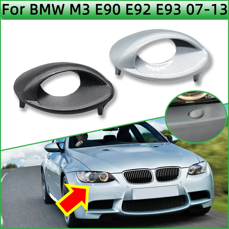 For BMW M3 E90 E92 E93 Front Bumper Headlight Washer Nozzle Cover Shell Garnish Cap Painted 51110433100 51110433101