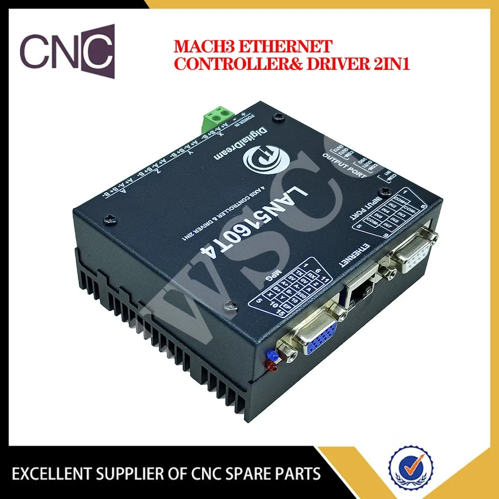 New listing 4-axis CNC Ethernet mach3 control card drive integrated motion control system engraving machine controller