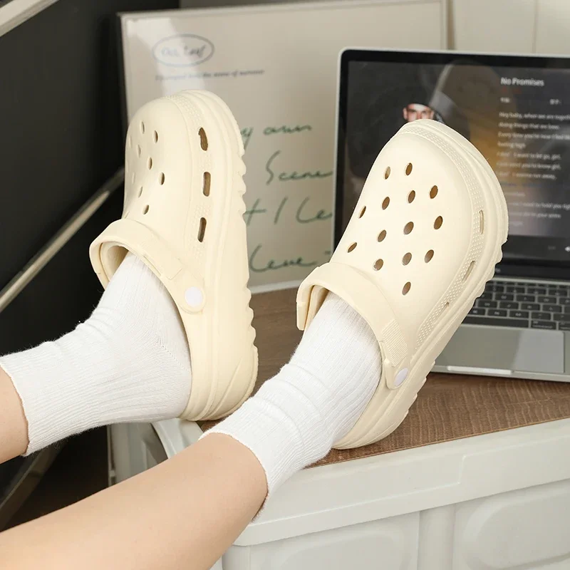 

Мужская противоскользящая садовая обувь из ЭВА, женские мягкие летние сандалии с закрытым носком без запаха, домашняя домашняя обувь для пары, домашняя и уличная домашняя обувь