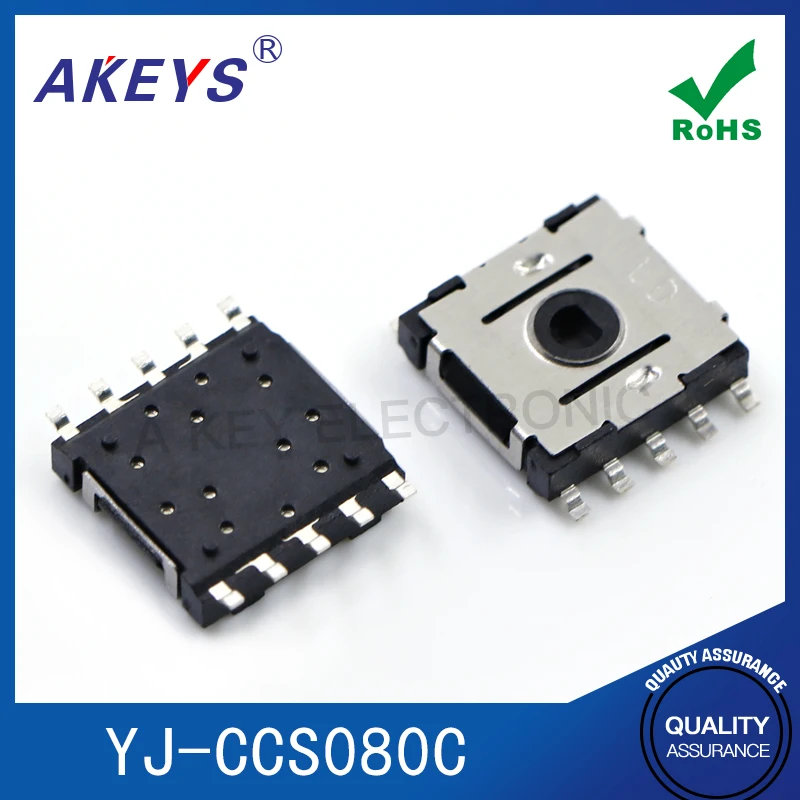 YJ-CCS080C multifunction 10 pin patch multidirectional connector five way switch inching reset button