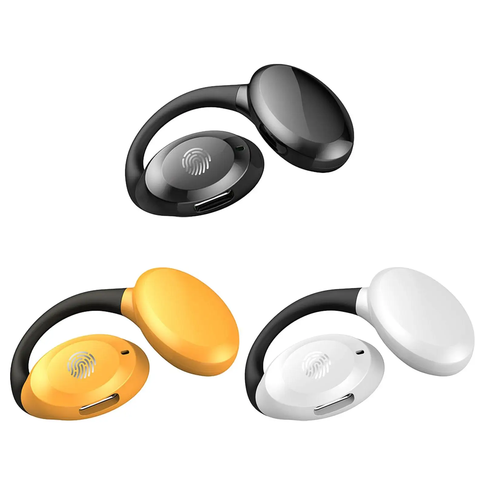 Single Open Ear Headphone Compact Noise Reduction Hands Free Ear Hooks Earphone for Workouts Mountaineering Driving Biking Gym