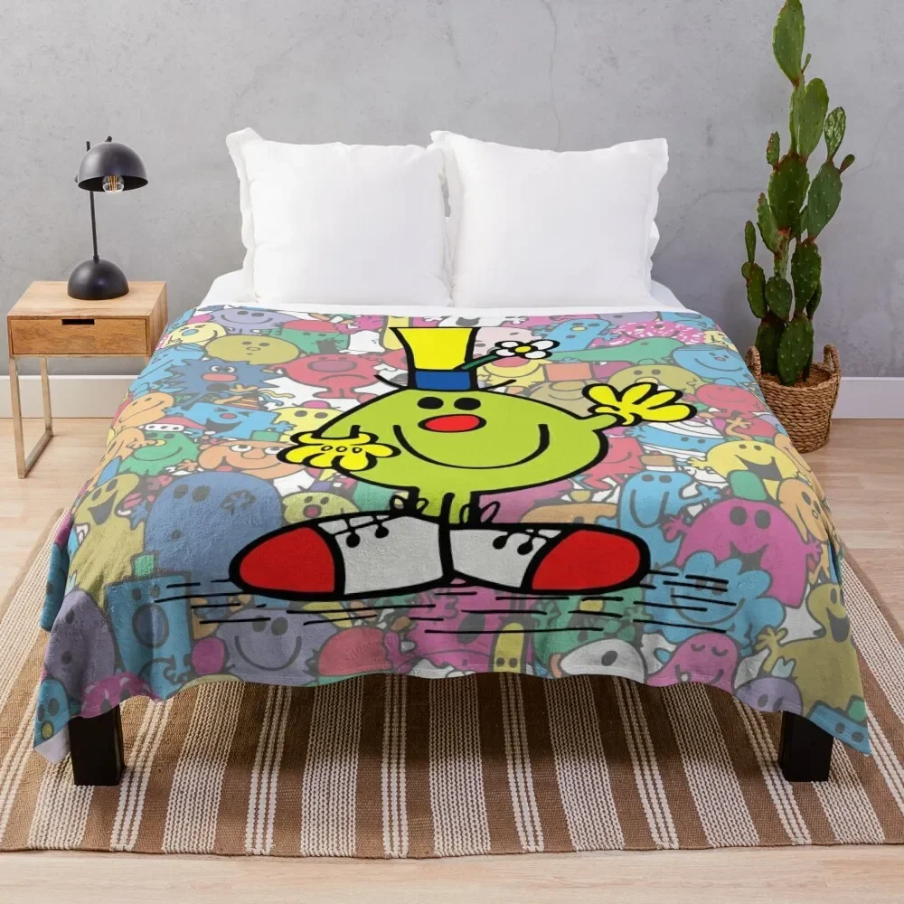 

Mr Funny Throw Blanket Thin Soft Plaid Blankets