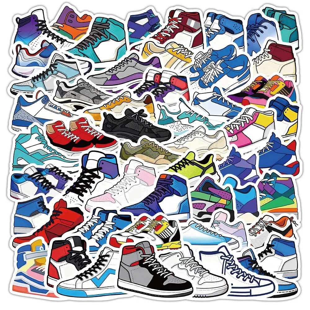 100PCS Sneakers Graffiti Stickers Sports And Physical Education Sticker for Phone Computer Notebook Stationery DIY Toys Secret
