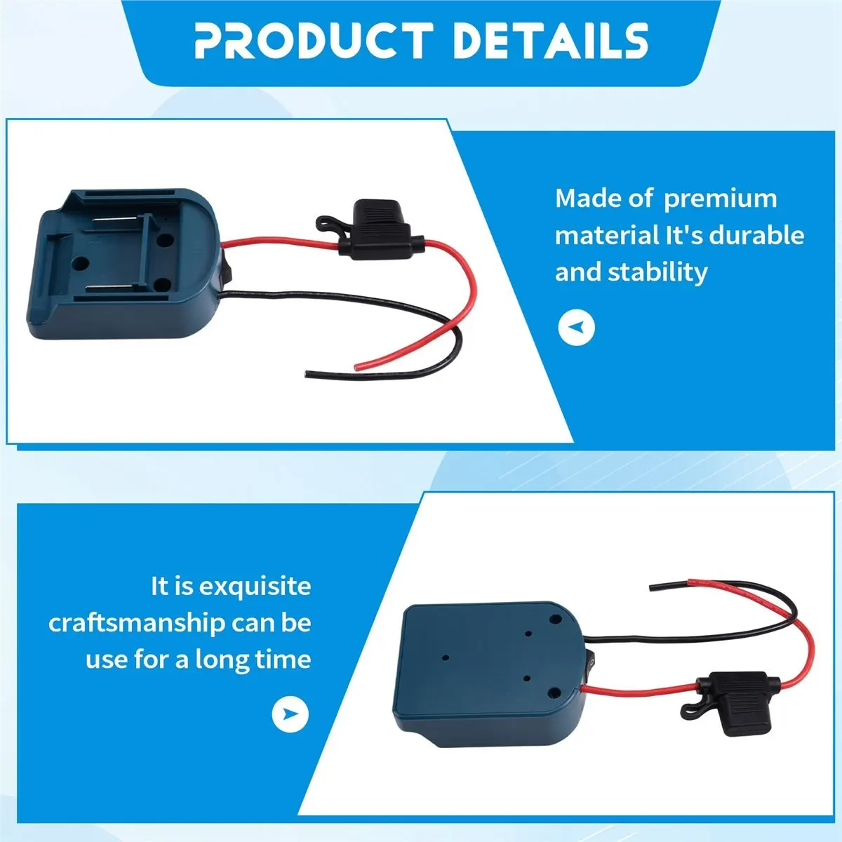 Adaptateur de batterie externe pour outils électriques DIY MT Makita 14V/18V, accessoires de modification de boîtier, prise et fusible