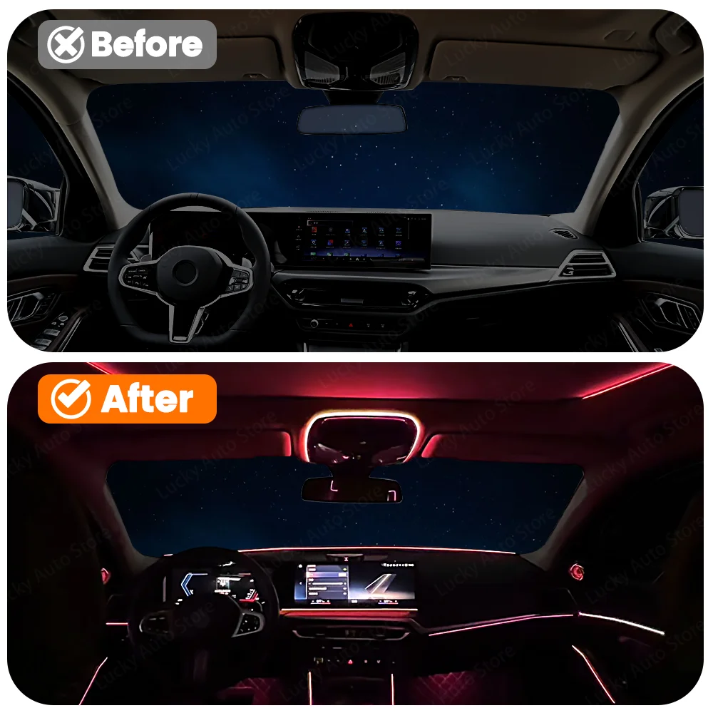 Wired Reading Light LED 11 Color Ambient Light For BMW 2 3 4 5 6GT 7 8 Series G20 G30 G05 G06 G07 G01 G60 G70 Car