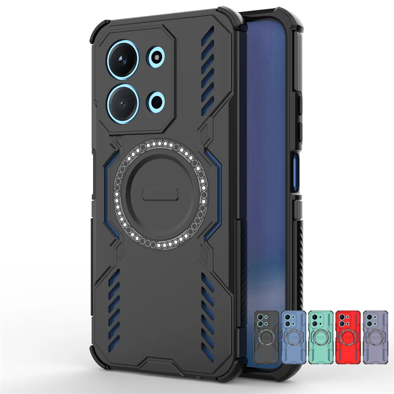 

For Xiaomi Poco C85 Case For Poco C85 4G Anti-knock Magnetic Adsorption Wireless Charge Back Cover For Poco C85 Case 6.9 inch