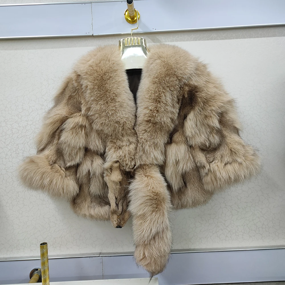 Fashion Winter Warm Women Coat Natural Fox Fur Coat Real Fox Fur jacket Winter Thick Warm Jackets Vest Custom Made xxxxxl