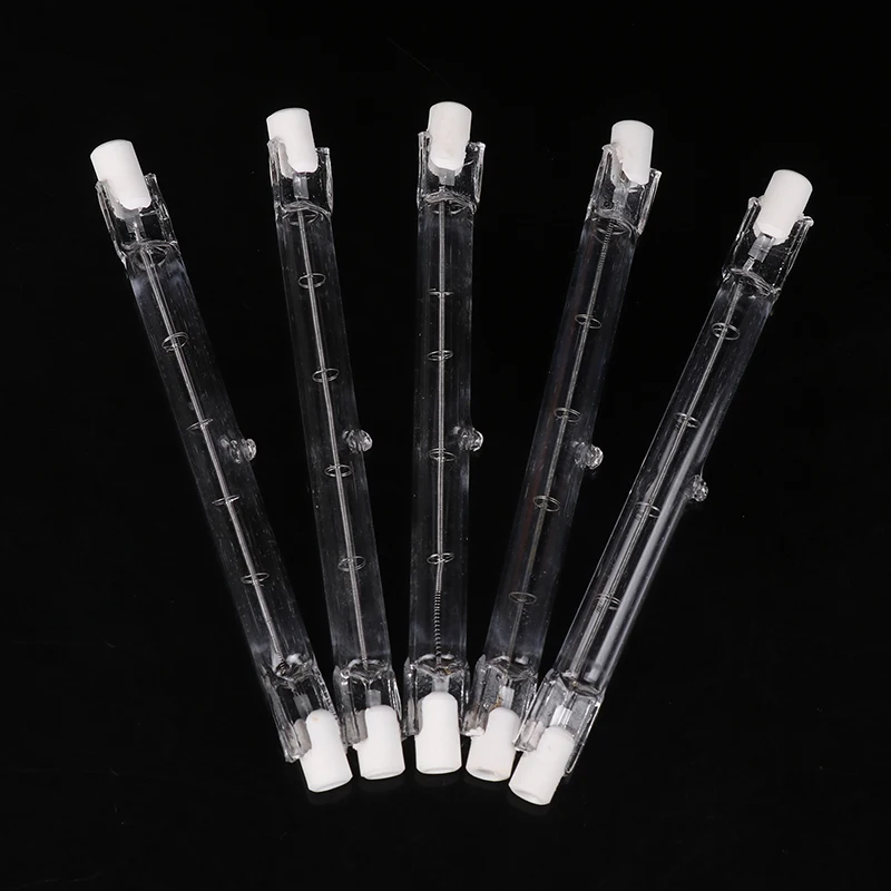 New 5Pieces Glass Tube Halogen Light Bulb 220-240V 500W 500 Watt 118mm R7s Halogen Blub Household Decor Lighting Bulb