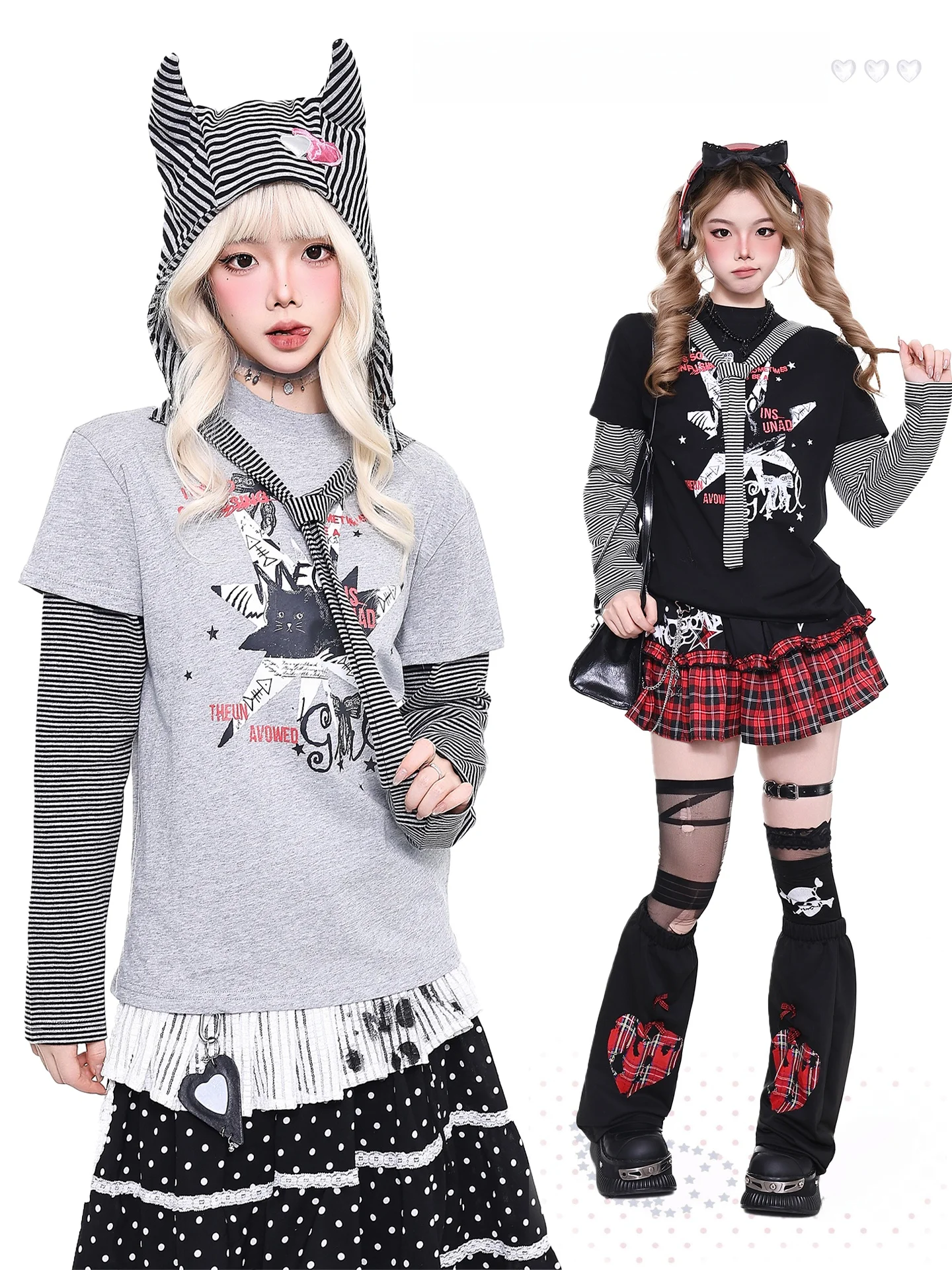 

Женская футболка YO Y2K Orange Marmalade, весенняя, приталенная, с длинным рукавом, в стиле пэчворк, имитация двухслойности, винтажный стиль, универсальный крой