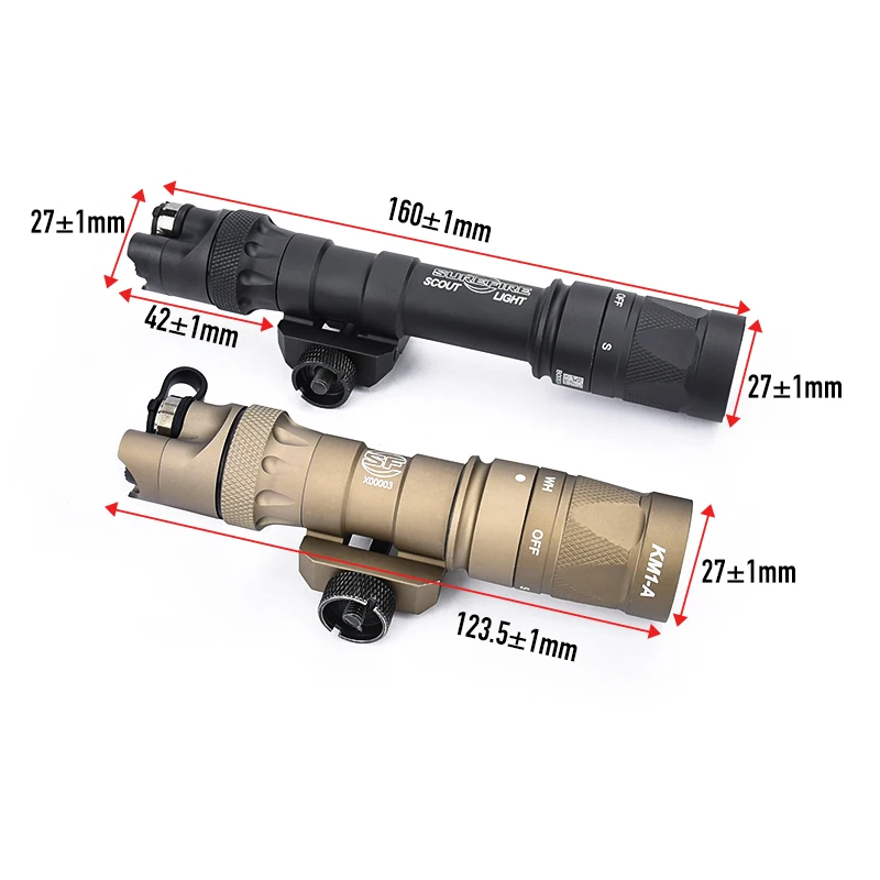WADSN Strobe Flashlight Metal Tail Cap M300W M600W Scout Light Dual Function Switch Hunting Gear CS Spotlight SF Surefir Torch - view 6