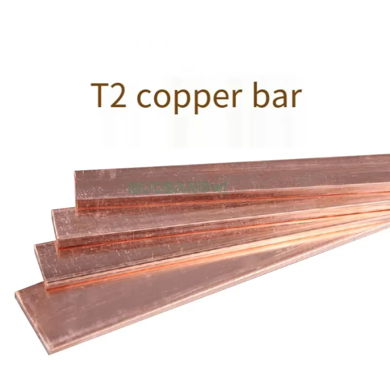 1/3/5/8 ชิ้นความยาว 500 มิลลิเมตรคุณภาพสูง T2 สีแดงทองแดงแบนแถบ 99.95% ทองแดงบริสุทธิ์แผ่น CNC DIY วัสดุความหนา 2/3/4 ~ 25 มิลลิเมตร