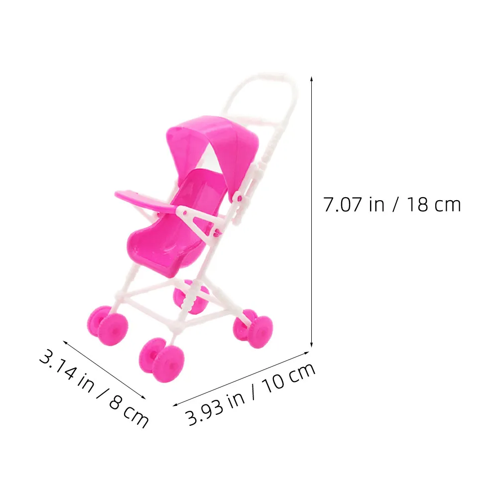 3Pcs Stroller for Easy Store Portable Simulation Stroller Kids Interactive Play Enhances Parent Child Bonding Fun Learning