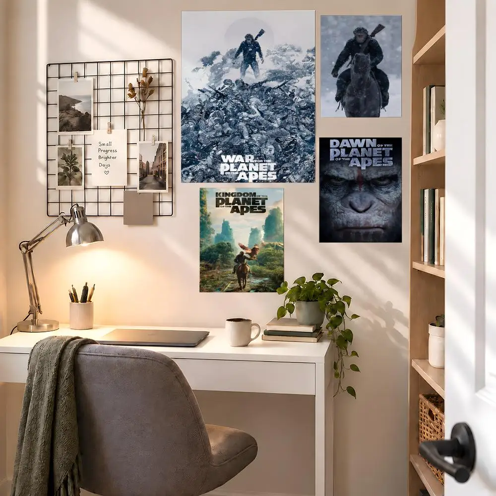 Movie Planet of the Apes Caesar Koba Poster Wall Art PP Waterproof HD Self Adhesive Modern Home Decor Living Room Apartment Gift - view 3