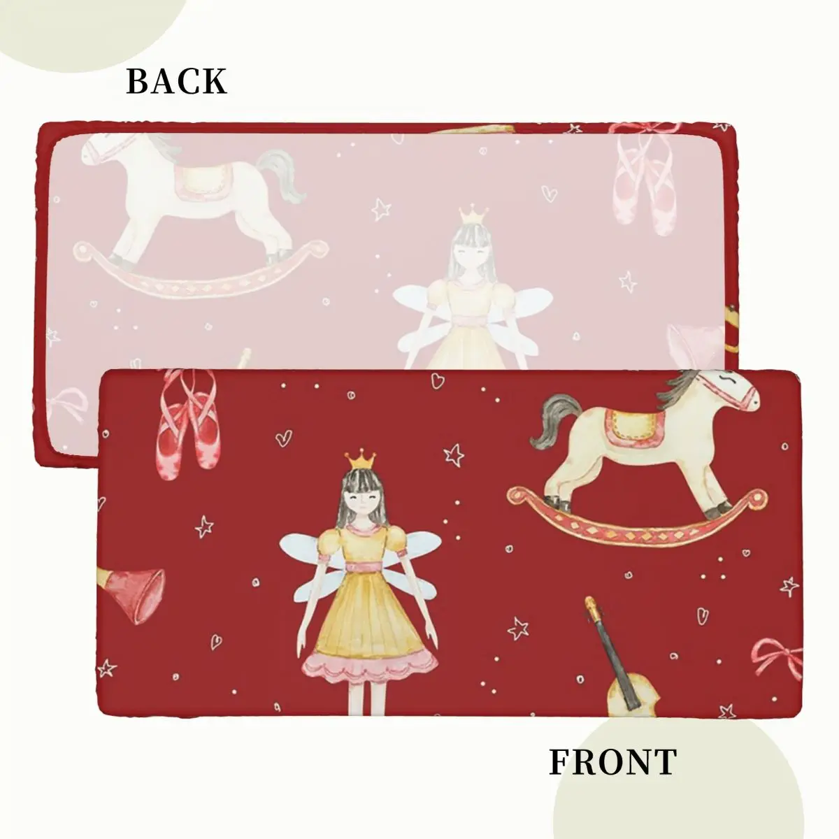 Christmas Nutcrackers Stars Ballerina Violin Custom Rectangular Tablecloth Oilproof Table Cover for Festival Party Table Cloth