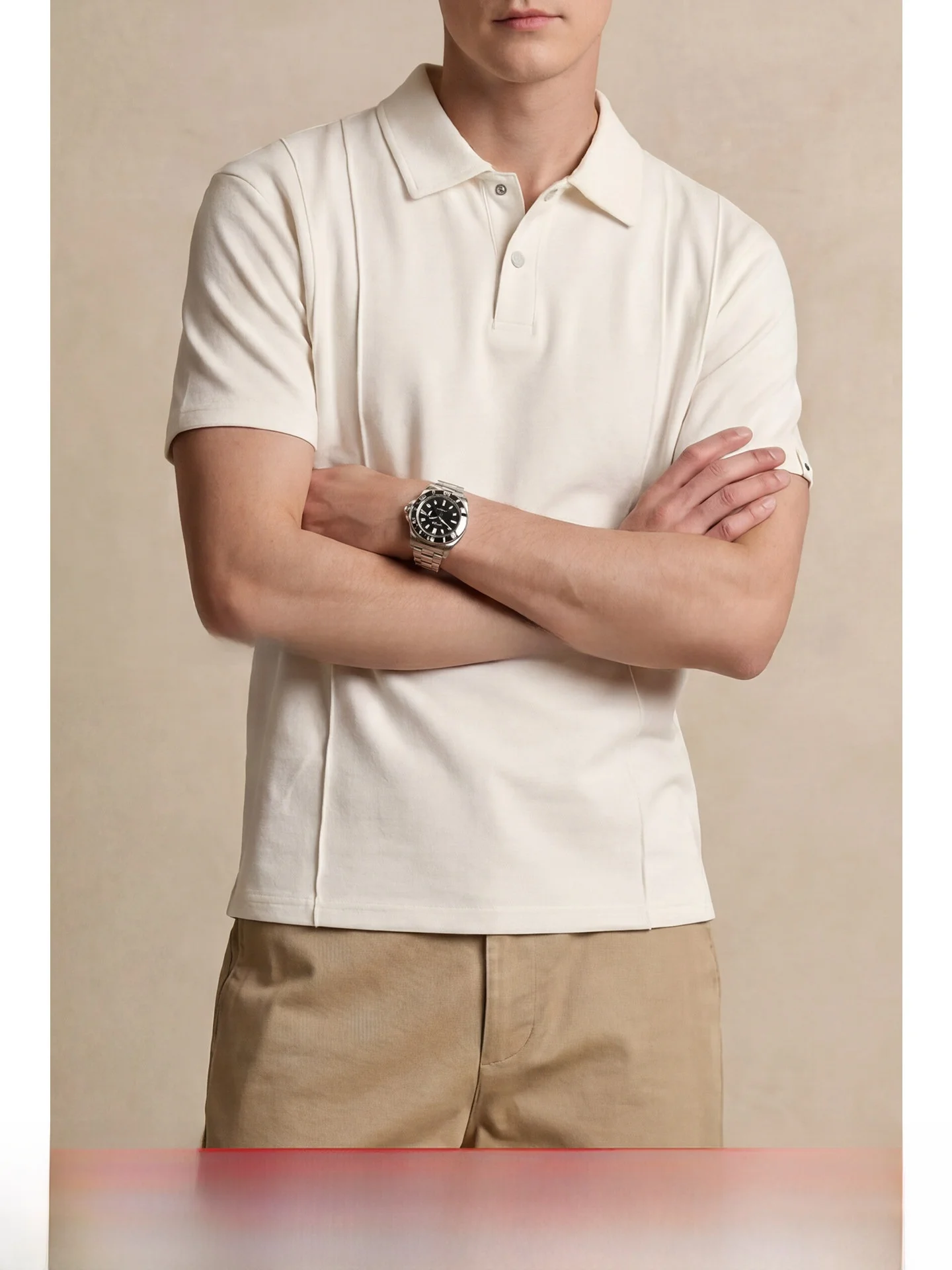 Cool Feeling High Yarn  Shirt Short Sleeve Men's Summer Versatile Casual Commute T-Shirt Upper Body Standard Fit Fashion ...